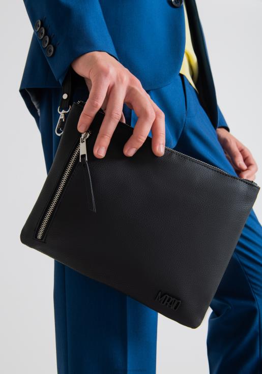 Antony Morato erkekler siyah farklı tonlarda logolu suni deri çanta Aksesuarlar 28JN2358