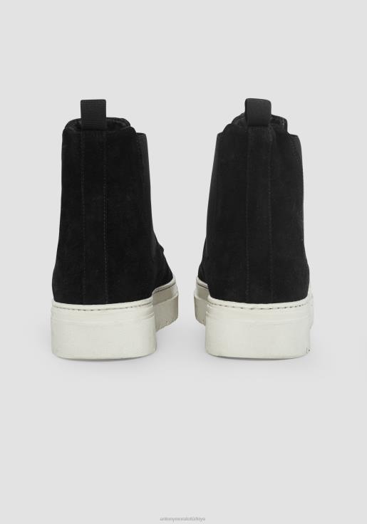 Antony Morato erkekler siyah martin yüksek bilekli süet spor ayakkabı ayakkabı 28JN2304