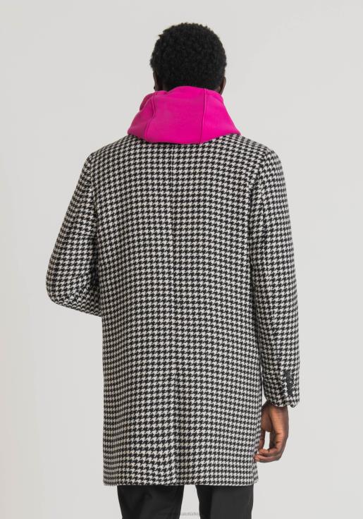 Antony Morato erkekler siyah Mathias'ın yün karışımlı kumaştan normal kesim ceketi Giyim 28JN217