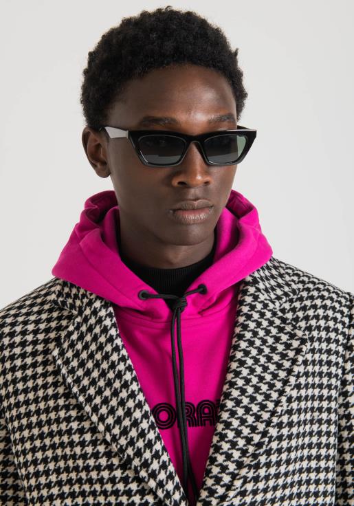 Antony Morato erkekler siyah Mathias'ın yün karışımlı kumaştan normal kesim ceketi Giyim 28JN217