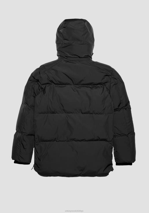 Antony Morato erkekler siyah sorona aura dolgulu, teknik kumaştan, normal kesim oslo ceket Giyim 28JN216