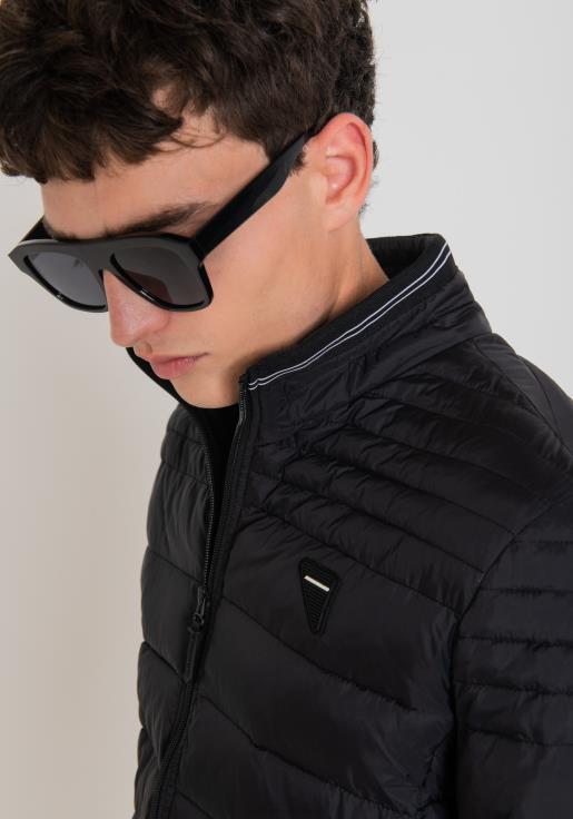 Antony Morato erkekler siyah sorona aura çevre dostu dolgulu dar kesim ceket Giyim 28JN210