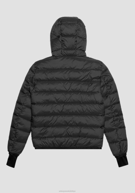 Antony Morato erkekler siyah sorona aura çevre dostu dolgulu normal kesim naylon ceket Giyim 28JN211