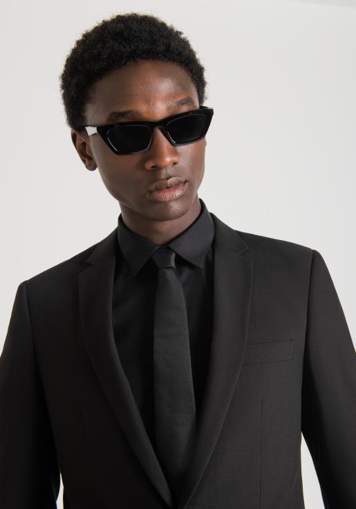 Antony Morato erkekler siyah streç viskon karışımı kumaştan bonnie slim fit ceket Giyim 28JN235