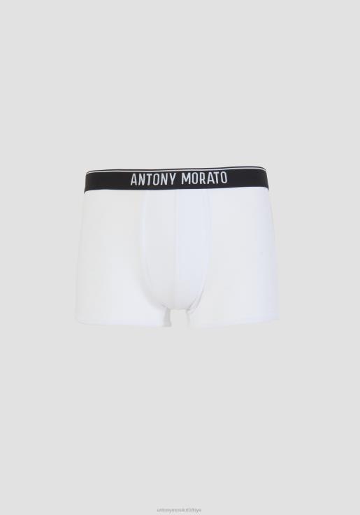 Antony Morato erkekler beyaz markalı elastik boxer Giyim 28JN2285