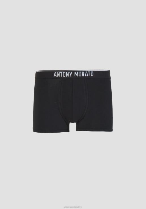 Antony Morato erkekler siyah markalı elastik boxer Giyim 28JN2282