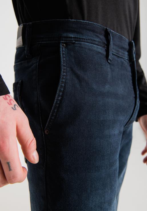 Antony Morato erkekler açık mavi koyu yıkamalı mavi power streç denimden mason skinny fit kot pantolon Giyim 28JN2279
