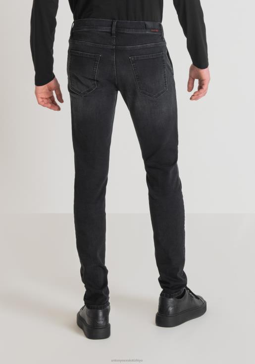 Antony Morato erkekler siyah koyu yıkamalı siyah power streç denimden mason skinny fit kot pantolon Giyim 28JN2280