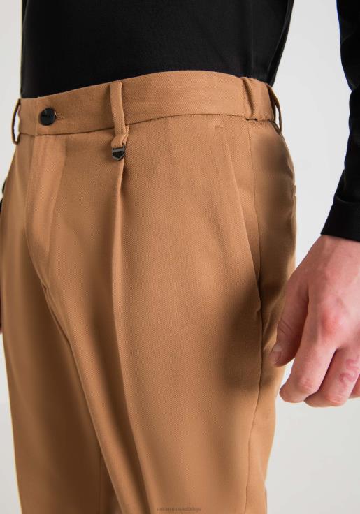 Antony Morato erkekler 2098 Gustaf havuç fit pantolon, streç viskon karışımı kumaştan, elastik bel bantlı Giyim 28JN2278