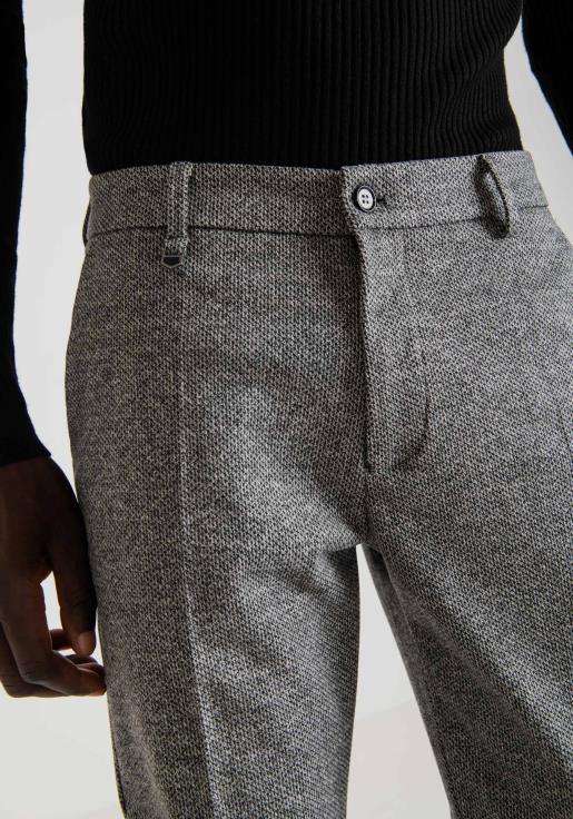 Antony Morato erkekler orta gri melanj elastik viskon karışımı kumaştan ashe süper dar kesim pantolon Giyim 28JN2252