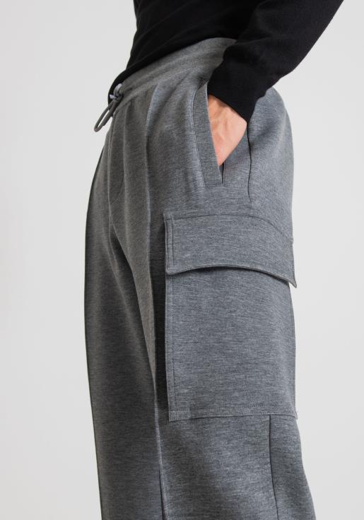 Antony Morato erkekler orta gri melanj viskon karışımlı streç scuba normal kesim eşofman altı Giyim 28JN2265