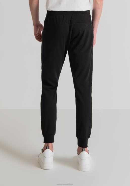 Antony Morato erkekler siyah Pamuk karışımından, büzgü ipli, süper dar kesim pantolon Giyim 28JN2239