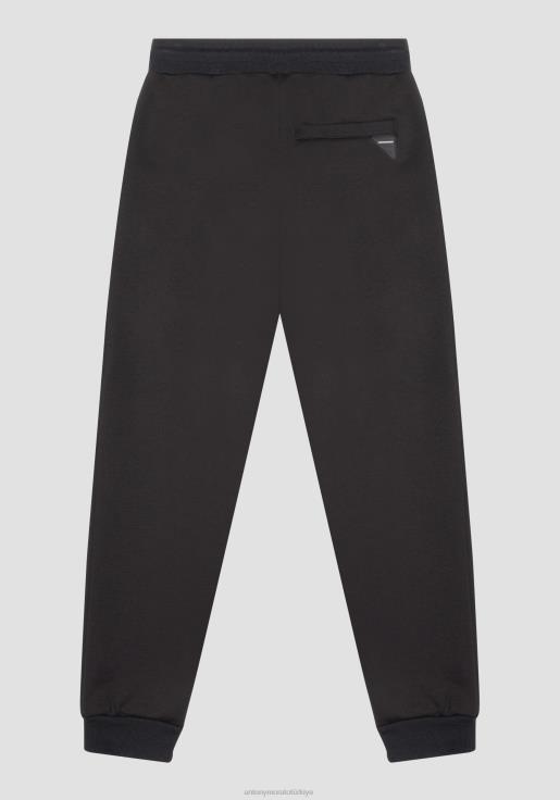 Antony Morato erkekler siyah viskon karışımlı streç scuba kumaşından dar kesim eşofman altı Giyim 28JN2219