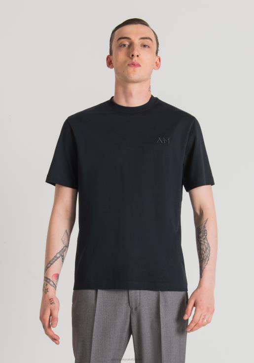 Antony Morato erkekler Mavi mürekkep İşlemeli logolu, saf pamuklu büyük beden tişört Giyim 28JN2196