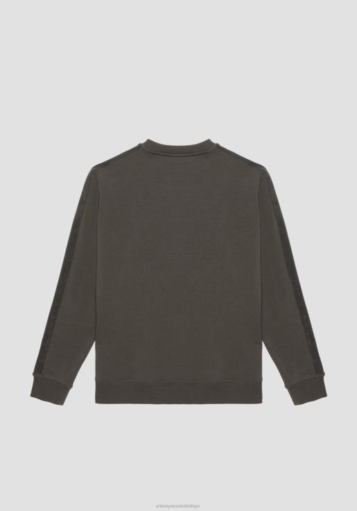 Antony Morato erkekler 4075 Logo işlemeli, normal kesim pamuklu karışımlı sweatshirt Giyim 28JN273