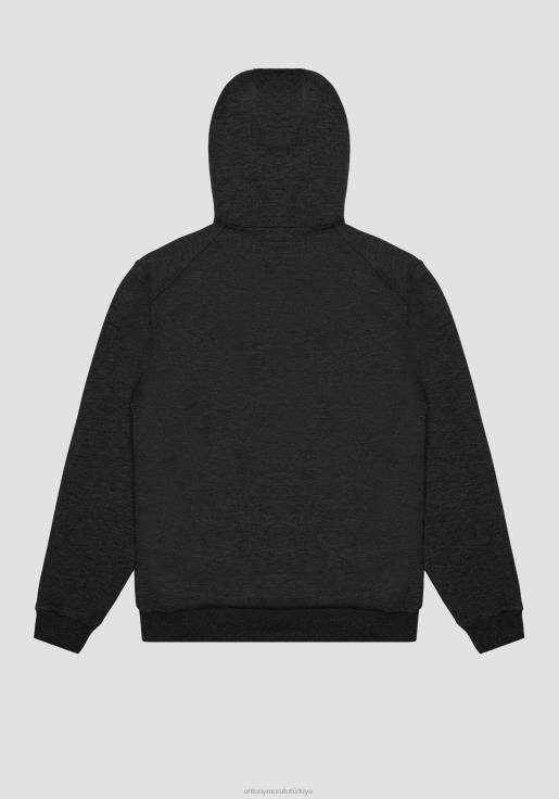 Antony Morato erkekler siyah Streç kumaştan, kontrast detaylı normal kesim sweatshirt Giyim 28JN266